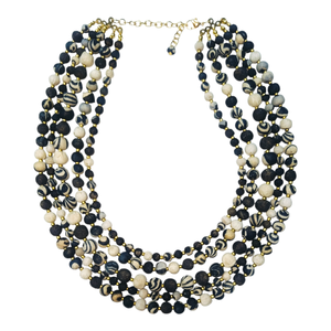 Collar Multicapa Ecológico Hecho a Mano con Cuentas, Cadena Chapada en Oro para Mujer, Estilo Bohemio, Forma de Bola, Collar Artificial para Fiesta - Product Image 5