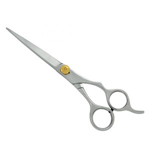 Tijeras de Barbero Plateadas con Tornillo Dorado, Acero Inoxidable Alemán, Tijeras Profesionales para Cortar el Cabello, Venta al por Mayor, Más Vendidas, Personalizadas - Product Image 1