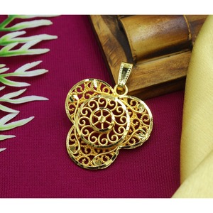 Pendentif breloques dubai indien à la mode plaqué or pendentif ensemble de bijoux de mode bijoux pendentif - Product Image 2