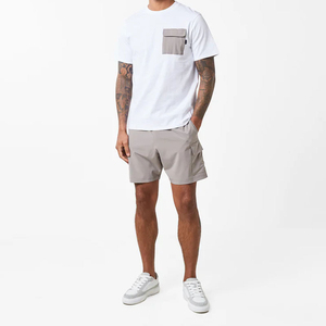 ชุดออกกำลังกายสำหรับผู้ชาย |   ชุดยูนิฟอร์มออกกำลังกายฤดูร้อนแบบ 2 ชิ้น |   ชุดเสื้อยืดและกางเกงขาสั้นลายทางข้างแบบกำหนดเอง |   จำนวนมาก - Product Image 2