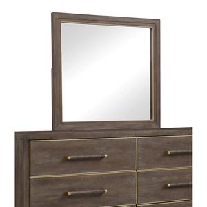 Specchio da parete Bridgevine Home Tango con finitura in noce sabbiata senza necessità di montaggio - Product Image 4