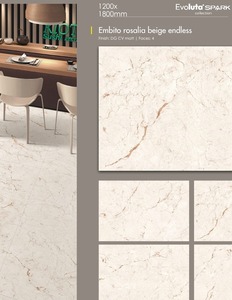 1200x1800 Marble Look Floor <b>Tile</b> Polished Stone Ceramic <b>Tile</b> Beige Brown Veined Porcelain Flooring for Restaurant Cafe - Product Image 3