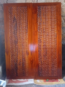 Hacer muebles de dormitorio puerta de cristal armario columpio diseño moderno personalizado puerta fantasma corredera al ras puerta fantasma de madera maciza - Product Image 4