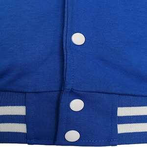 Varsity Jacket Lightweight Bomber Coat for Adult and Youth in Striking <b>Yellow</b> & Purple Colors, Featuring Stitched Text Logo - Product Image 5