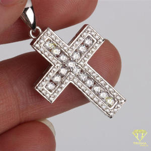 Handmade Faith Pendant With <b>Diamond</b> <b>Simulant</b> Cross Jewelry Design - Product Image 6