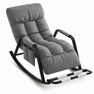 Sillón Reclinable Ajustable con Reposapiés Plegable, Cojín de Cuero PU, para Interiores y Exteriores - Product Image 1