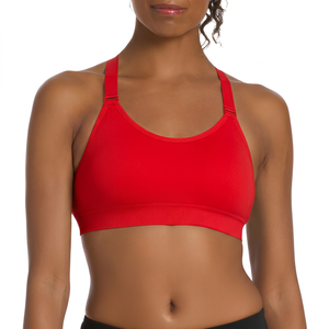 Soutien-gorge de sport turquoise côtelé à compression pour femme, idéal pour le yoga - Product Image 3