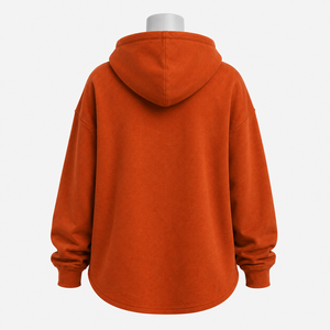 Sweat-shirt à capuche surdimensionné personnalisé avec logo, 100% coton molletonné, pour femme, imprimé, pull à capuche, grandes tailles - Product Image 3