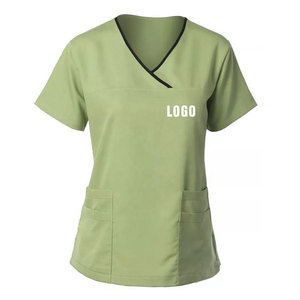 Best Quality Eco-Friendly Lightweight Doctors Nurses Female <b>Scrub</b> Nursing Uniform Sets Needle Detection Customizable Hospital - Product Image 6