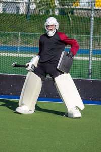 Conjunto Completo de Protección para Portero de Hockey sobre Césped, con Protectores de Espinilla y Protección de Tobillo, con Correas Ajustables para Jugadores de Hockey - Product Image 4