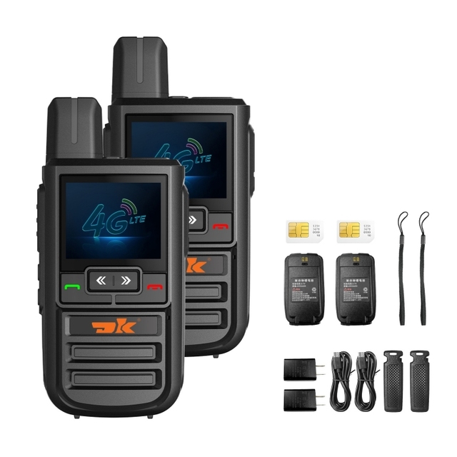 Long Range 4G LTE Network POC Walkie Talkie 5000KM GPS Optional PTT SIM Card 4G Two Way Radio With SIM Card