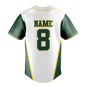 Nuevo Diseño de Uniforme de Béisbol Personalizado para Equipo, Conjunto Completo Sublimado de Secado Rápido con Ribete Amarillo y Personalización - Product Image 2