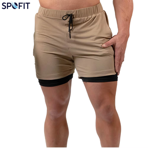 sport <b>shorts</b> Casual Eco-Friendly Quick Dry Breathable <b>Spandex</b>/Cotton Elastic Waist Gym Training <b>Shorts</b> <b>with</b> Custom Front Logo - Product Image 1