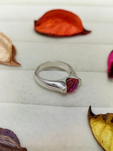 Bague Arc-en-ciel en Quartz de Feu, Bijou en Cristal Coloré, Cadeau Tendance pour Femmes et Filles, Bague de Fiançailles Élégante en Pierre Précieuse - Product Image 4