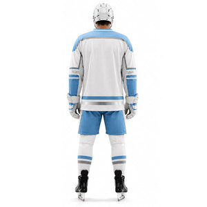 Maillot de hockey sur glace personnalisé pour homme, manches longues, sublimation, polyester respirant, col en V, adulte, toutes saisons, coupe athlétique - Product Image 3