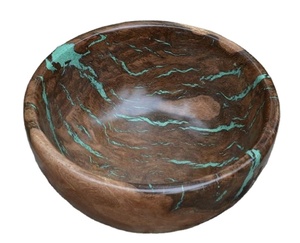 ENSALADERA DE MADERA Y RESINA NATURAL HECHA A MANO DE DECORACIÓN ÚNICA NATURAL Buena calidad para uso doméstico y en restaurantes para fiestas - Product Image 1