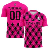 Camiseta de Fútbol Sublimada Personalizada, Diseño Negro, Morado y Amarillo, Cuello Redondo, Manga Corta, Absorbe la Humedad, Ropa Deportiva Unisex para Adultos