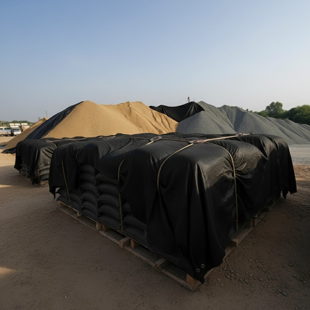 Grain Tarpaulin 200gsm HDPE Laminated Waterproof Fumigation Compatible Durable Storage Cover