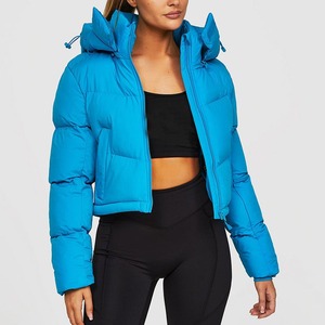 Chaqueta Acolchada Reversible Impermeable y Transpirable para Mujer, con Capucha Desmontable, Tejido de Poliéster/Nailon, Cierre de Cremallera, Ligera, para Invierno - Product Image 1