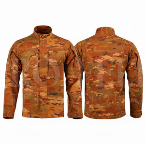 Chaqueta de Manga Larga con Diseño de Camuflaje Personalizado, Cuello Alto, Mezcla de Algodón, Cómoda, Uniforme, MOQ Bajo - Product Image 2