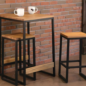 Ensemble de jardin moderne de luxe en métal et bois pour salle à manger, salon, hôtel, extérieur, fabriqué au Vietnam, pour cour et cuisine - Product Image 5