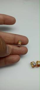 Saphirs naturels multicolores de qualité supérieure, taille baguette 2*4MM, connecteurs en or 14 carats, saphirs facettés multicolores en vrac pour bijoux - Product Image 4