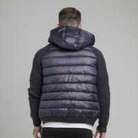 Blouson matelassé fin en laine brillante personnalisé pour homme, coupe-vent, rembourré en coton, manteau d'hiver décontracté avec fermeture éclair et devant classique