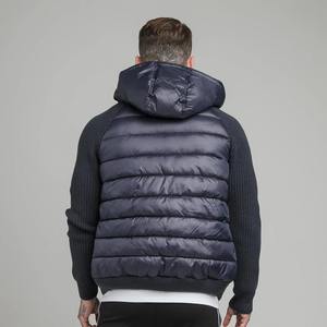 Veste matelassée brillante pour homme en gros |   Manteau d'hiver matelassé chaud à capuche, fournisseur de vêtements personnalisés en gros - Product Image 5