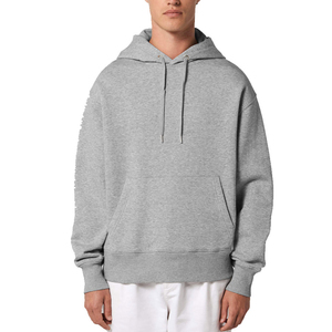 Sweat-shirt à capuche unisexe surdimensionné 2026 en polaire couleur unie respirant, coupe décontractée, longueur standard, hiver, logo frontal – Vente en gros - Product Image 5