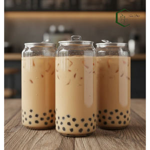 Directo de Fábrica, Vaso de Plástico PET Transparente de 500 ml, Grado Alimenticio, Logotipo Personalizado, Botella para Bebidas Frías con Tapa y Pajita, TSL500-30, Estilo Zen Asiático, OEM - Product Image 1