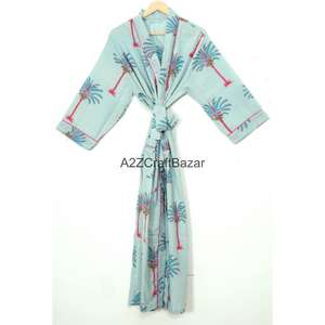 Ensemble de pyjama pour femme en coton 100% pur, élégant, luxueux, ample, imprimé numérique floral, style indien, pour demoiselle d'honneur, vente en gros - Product Image 2