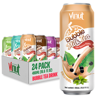 Thé au lait perlé original 490ml Sans OGM/Sans lactose Fabricant de boissons OEM ODM Marque privée