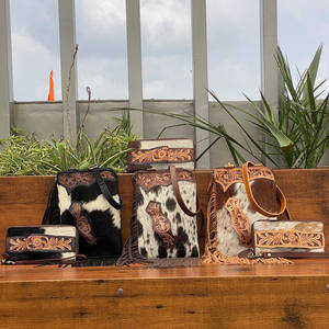 ชุดคอมโบพร้อมสายรัดและสายรัดข้อมือหนังวัวแท้สำหรับผู้หญิงมีช่องใส่มือปรับระดับได้ - Product Image 4