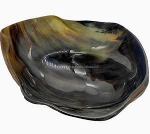 Cuenco de masa de cuerno, cuenco de vajilla de cuerno de búfalo o buey Natural en forma ovalada, cuenco de fruta decorativo, venta al por mayor, pequeño creativo de FWE - Product Image 6