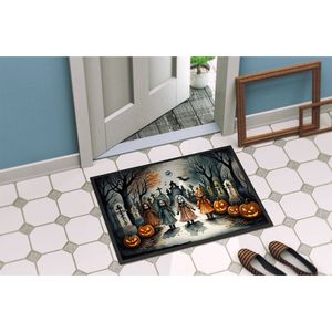 Poupées effrayantes Spooky Halloween paillasson antidérapant lavable faible pile 24H X 36W intérieur extérieur tapis d'entrée pour porte d'entrée - Product Image 4
