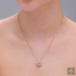 Collar de cadenas finas con abalorio de trébol PRAO - Product Image 4