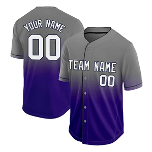 Men's Purple Baseball Jersey Short Sleeve Button <b>Down</b> Collar Custom Name Number Team Sport Shirt Casual Wear Spring Season - Product Image 2