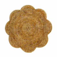 Assiette de Présentation en Rotin Naturel Tressé à la Main, Écologique, Motif Végétal, Design Moderne, Vaisselle Durable pour la Table – Vente en Gros à Prix Abordable