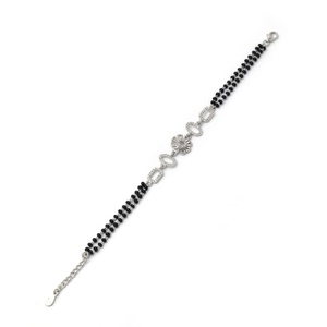 Trendy <b>Silver</b> <b>Bracelets</b> with <b>Engraved</b> Hook Design High Quality Beaded Emerald Classic Style for Party or Gift - Product Image 5