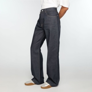 กางเกงยีนส์แฟชั่นทรงดินสอสำหรับผู้ชาย สไตล์วินเทจ ล้างสีแบบ Monkey Wash พร้อมป้ายหนัง ทรงเข้ารูปแบบลำลอง - Product Image 5