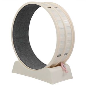 80*34*86CM White PP Track Connector Assembly Circular Design Gray Carpet 15kg Cat Treadmill 1 Cat Teaser Stick <b>Exercise</b> <b>Wheels</b> - Product Image 1