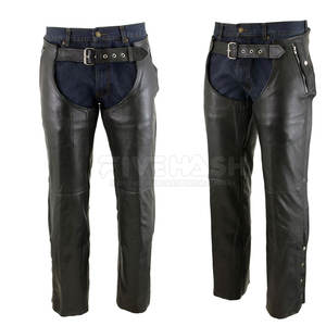 Chaps en cuir pour hommes de haute qualité, durables, lavés, vente en gros, meilleur prix, logo personnalisé imprimé sur les chaps en cuir - Product Image 3