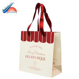 Sac en papier blanc-Design épuré et minimaliste pour cosmétiques, vêtements ou emballage cadeau personnalisé-Emballage personnalisé et imprimé - Product Image 2
