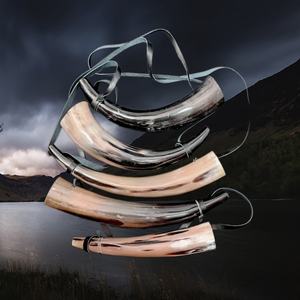 Artisanat domestique moderne, fait main, inspiré des Vikings, respectueux de l'environnement, en corne de buffle, forme naturelle, gravure personnalisée - Product Image 5