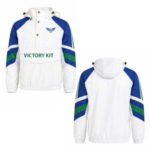 Custom Logo Color Block Windbreaker <b>Jacket</b> Hooded Pullover Anorak <b>Lightweight</b> Waterproof Sports <b>Jacket</b> Men Women - Product Image 3