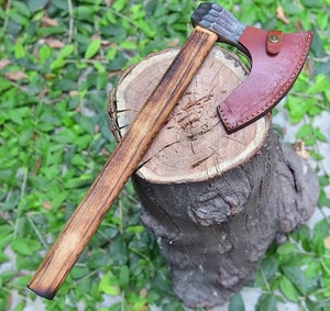 Custom Handmade Industrial Builder's Hatchet <b>Axe</b> Head Carbon Steel Blade 18 Inch Overall Length 3Lb Weight Wood Handle - Product Image 6