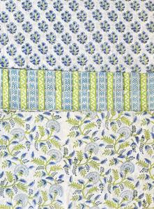 Tela floral ligera de algodón con estampado a mano multicolor, textil indio para camisas, prendas, vestidos y decoración del hogar. - Product Image 5