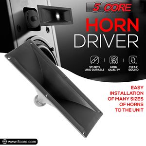 Tromba rettangolare in plastica da 15x5 pollici con attacco a vite per cabinet altoparlanti, gola da 34 mm - Product Image 5