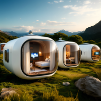 Maison Préfabriquée Capsule Spatiale Lit Cabine Hôtel Conteneur Maison Capsule de Sommeil Extérieure Mobile Petite Maison de Luxe