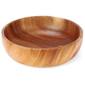 Tazón de servir de madera ecológico, redondo, para ensaladas, aperitivos, palomitas, frutas y otros alimentos, al mejor precio asequible. - Product Image 3